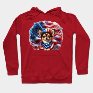 Patriotic Dogs of the United States of America - Chihuahua Hoodie